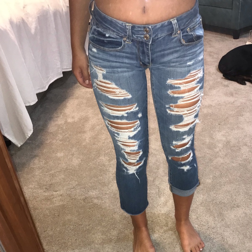 Cropped American eagle jeans